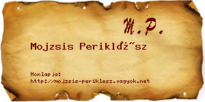 Mojzsis Periklész névjegykártya